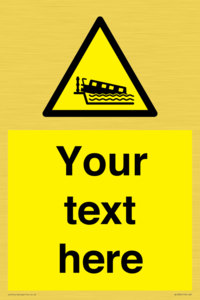 Custom warning grounding narrow boat on lock cill